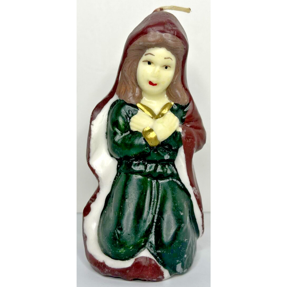 Vintage Christmas Nativity Mary Candle 5.75" SKU H625